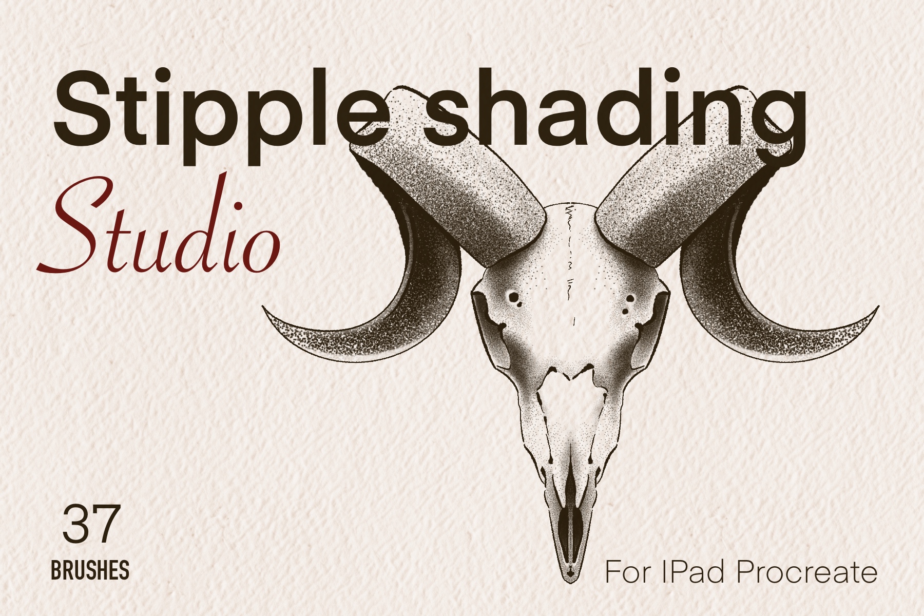 Stipple Shading: Procreate brush pack, Shading · Texture, 37 brushes