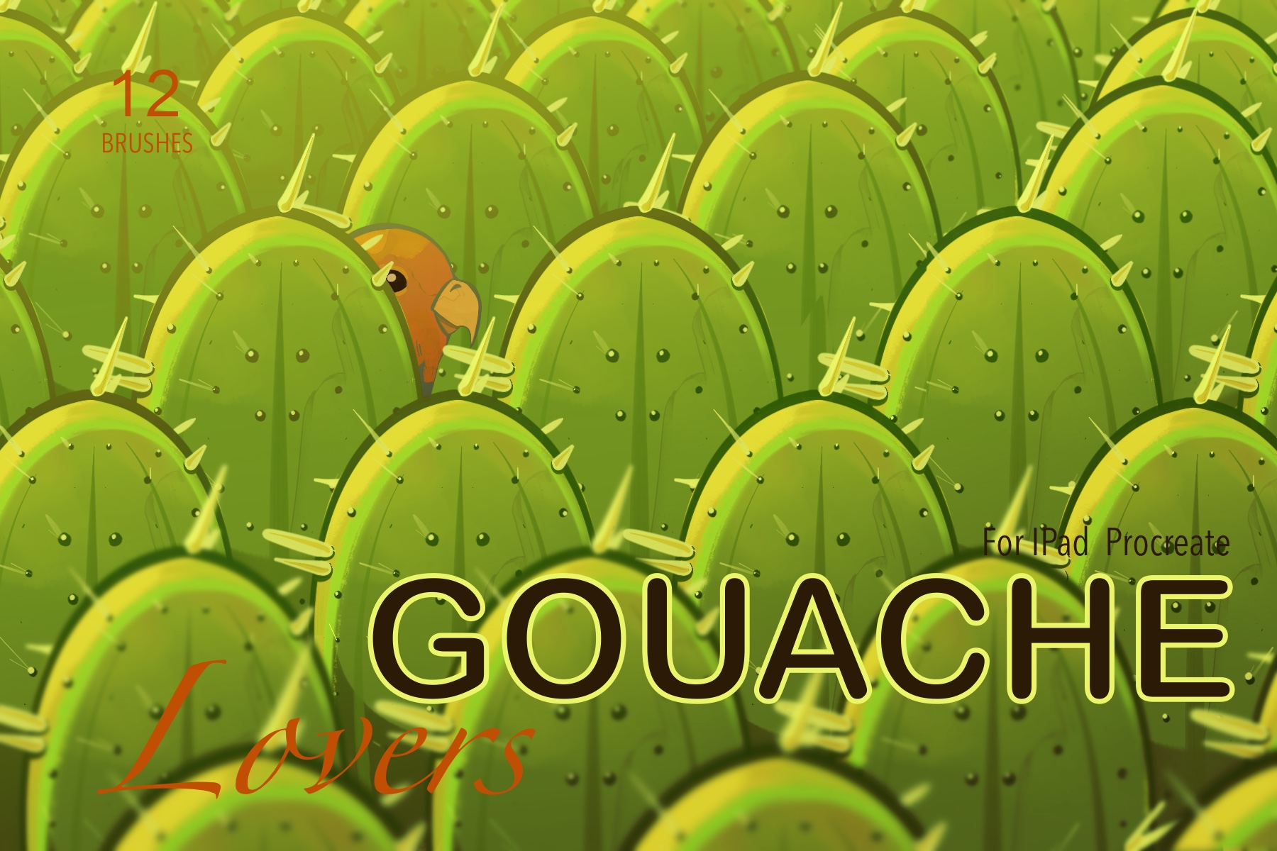 Gouache Lovers: Procreate brush pack, Painting · Gouache, 12 brushes